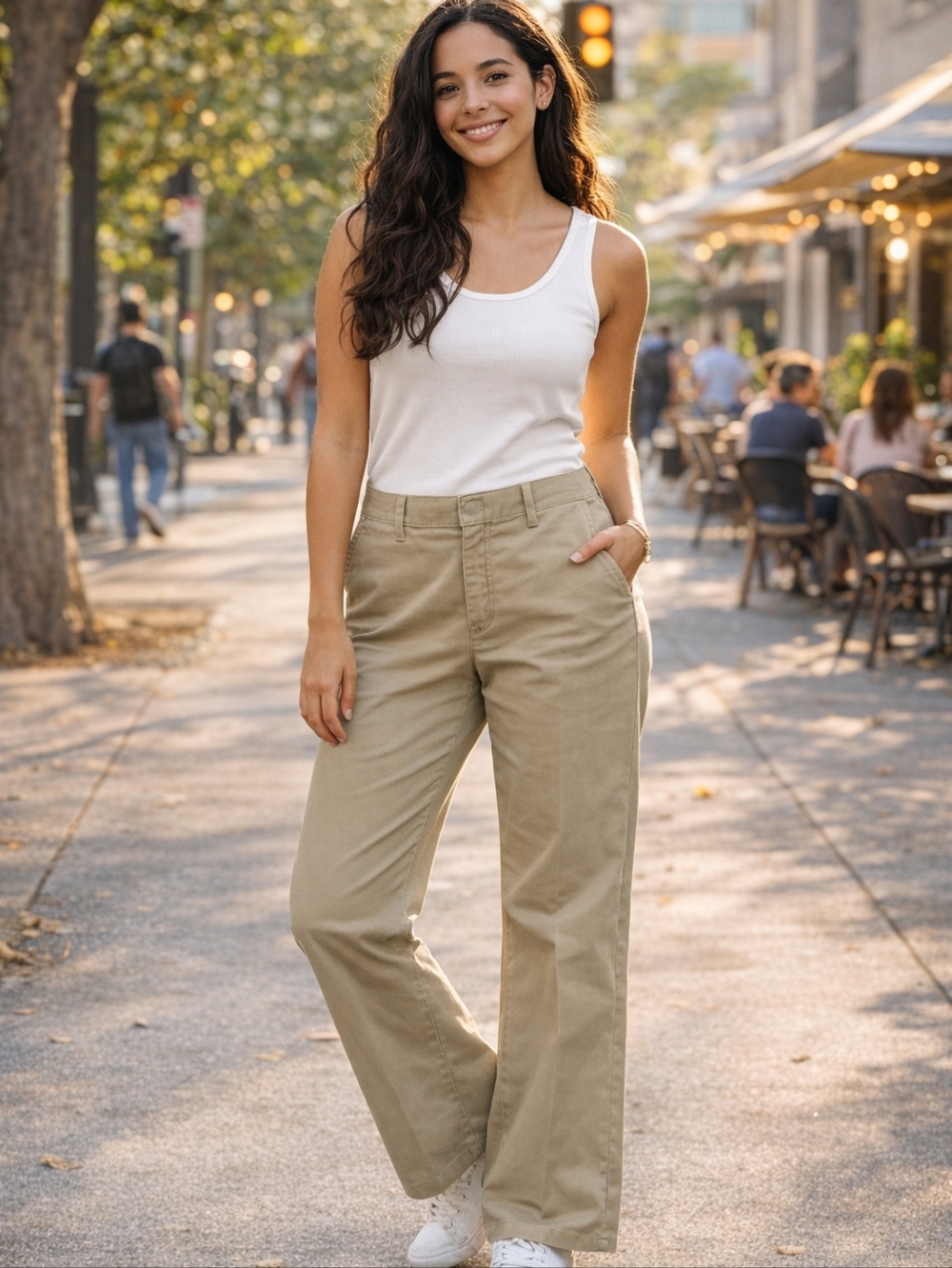 Dickies Women's Size 33x30 Khaki Beige Casual Pants.